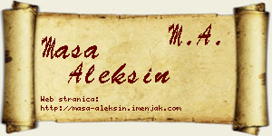 Maša Aleksin vizit kartica